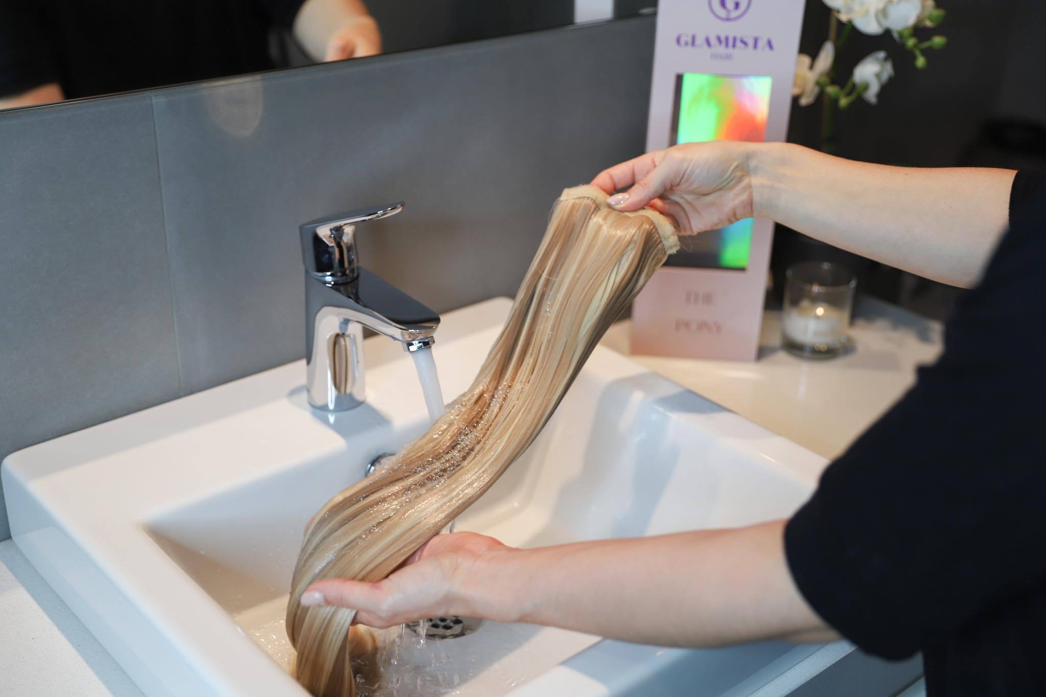 How to wash glamista ponytail